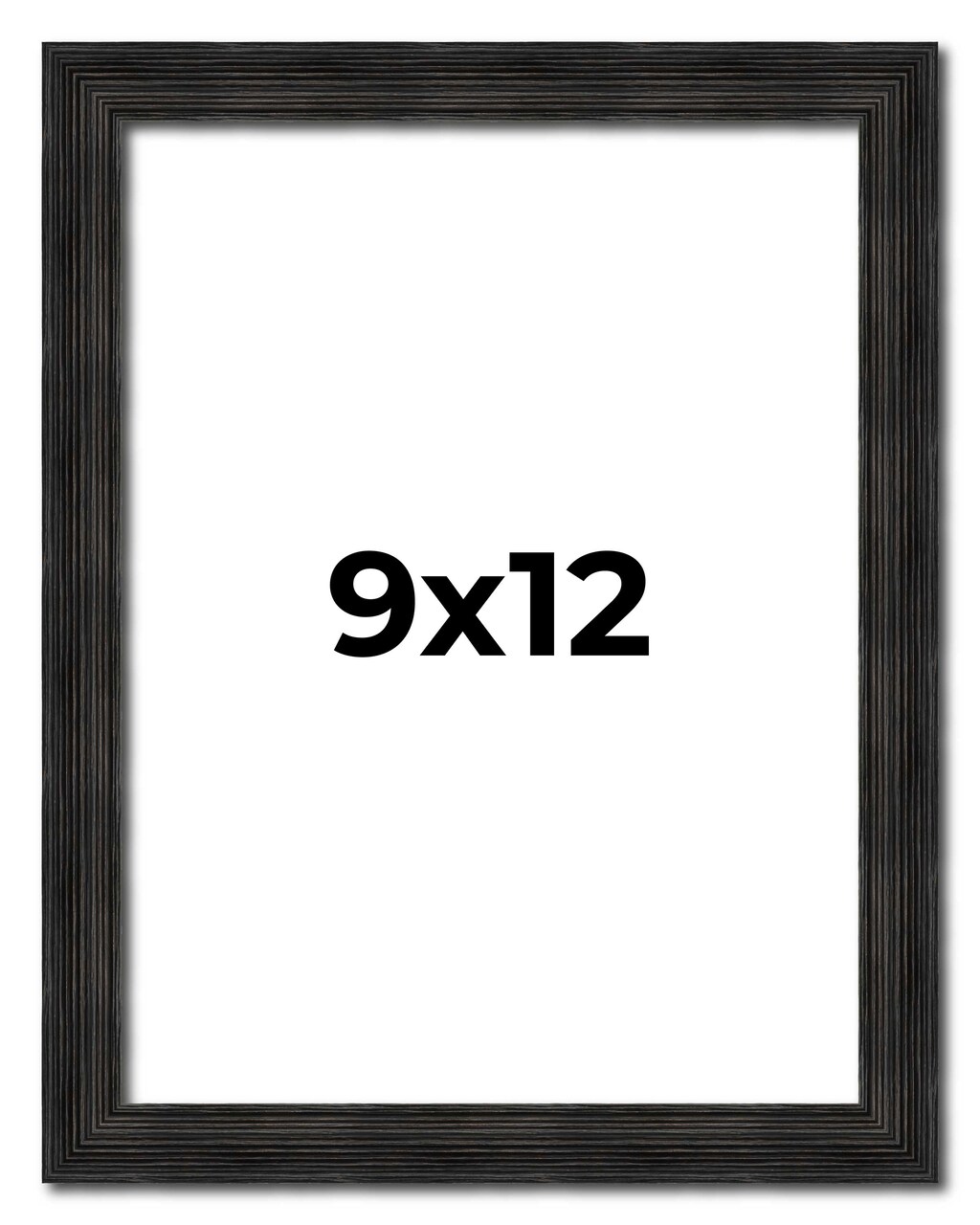 9x12 Thin Barnwood Picture Frame with UV-Resistant Acrylic & Acid Free Backing, Available in 2 Paint Finishes - Grey and Black
